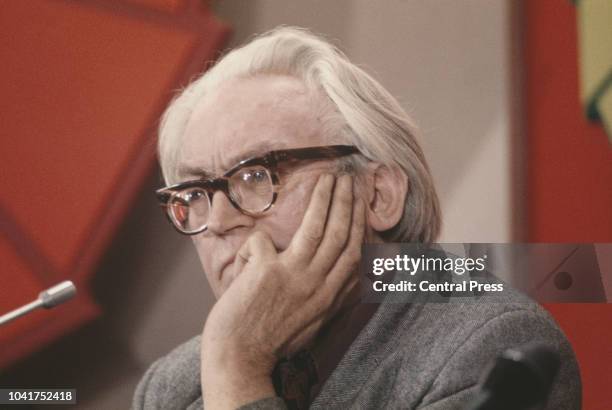 British Labour politician Michael Foot , the Secretary of State for Employment, 1974.