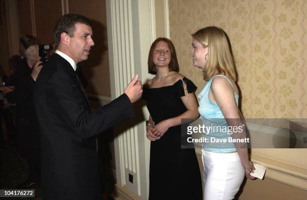 Prince Andrew Talks To Young Sports Winners Emma Rawlingson And Shanze Reade, Hrh Prince Andrew Was Guest Of Honour At The Variety Club Sports Awards...