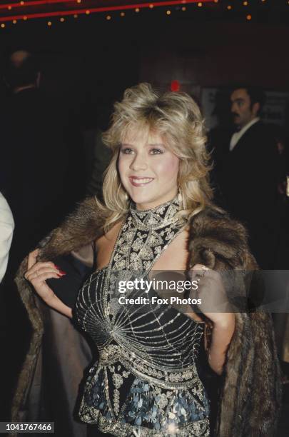 English glamour model and singer Samantha Fox at the London premiere of the film 'Dune', 13th December 1984.