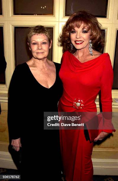 Dame Judi Dench And Joan Collins, The Laurence Olivier Theatre Awards At The Hilton, Park Lane, London
