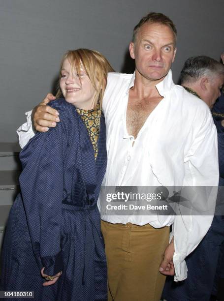 Sting Hugs Miranda Richardson, The Highly Sucessful Comedy "The Play What I Wrote" ,which Has Been Playing To Full Houses All Year Is Taking A Well...