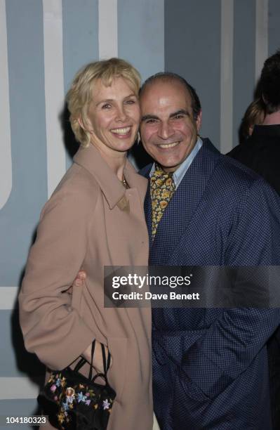 Trudie Styler Came Back Stage To Meet David Suchet, The Highly Sucessful Comedy "The Play What I Wrote" ,which Has Been Playing To Full Houses All...