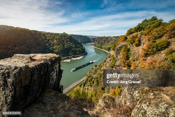 rhine gorge (upper middle rhine valley) - lorelei stock-fotos und bilder