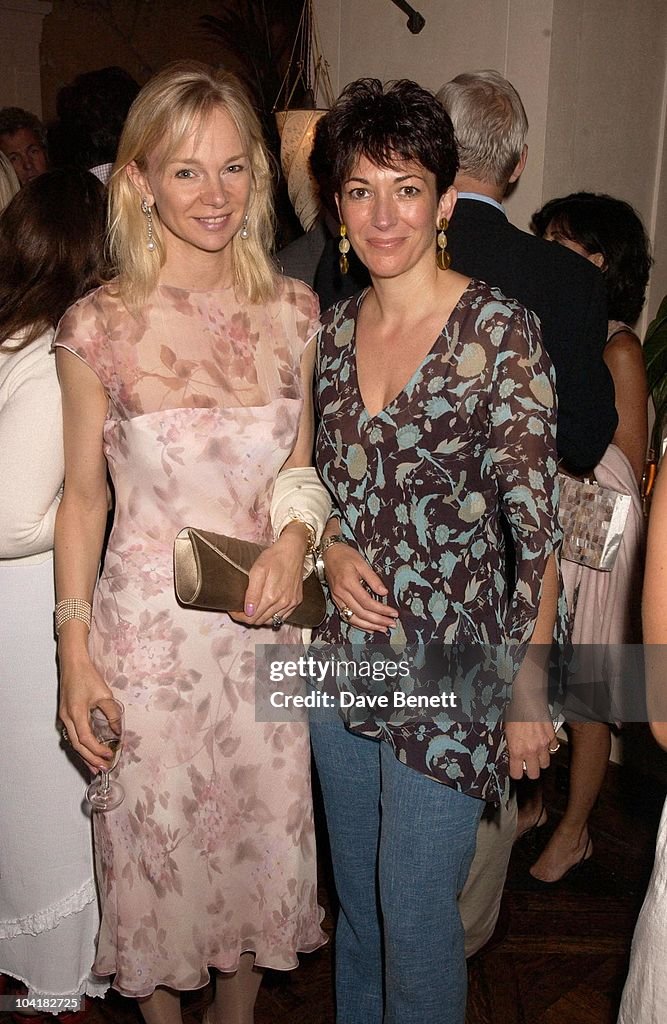 Countess Labrinski Countess of Derby and Ghislaine Maxwell attend Tatler's 100 Most ...