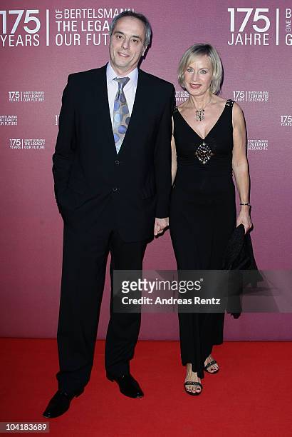 Christian Rach and his wife Andrea Rach arrive for the Bertelsmann 175 years celebration ceremonial act at the Konzerthaus am Gendarmenmarkt on...