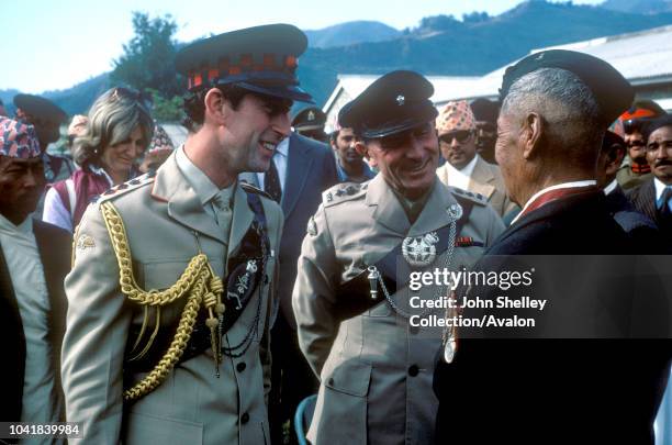 Prince Charles, Prince of Wales, visits Nepal, In his capacity as Colonel-in-Chief of the 2nd King Edward VII's Own Gurkha Rifles, 8th December 1980.