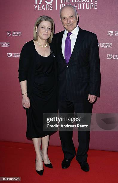Israel's ambassador to Germany Yoram Ben-Zeev and his wife arrive for the Bertelsmann 175 years celebration ceremonial act at the Konzerthaus am...