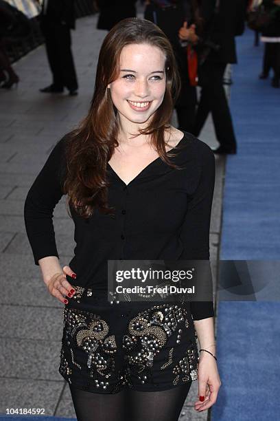 Anna Popplewell attends the UK premiere of 'The Death and Life of Charlie St. Cloud' at Empire Leicester Square on September 16, 2010 in London,...