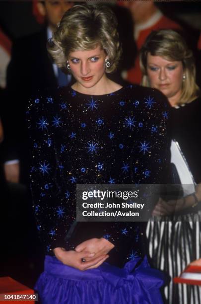 Prince Charles, Prince of Wales, and Diana, Princess of Wales, visit Italy, Florence, Diana is wearing an outfit by designer Jacques Azagury, 23rd...