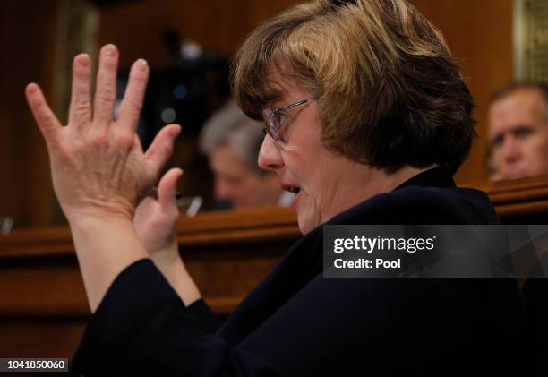Prosecutor Rachel Mitchell questions professor Christine Blasey Ford, who has accused U.S. Supreme Court nominee Brett Kavanaugh of a sexual assault...