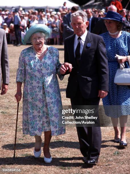 The Queen Mother at Sandringham Flower Show, 27th July 1995.