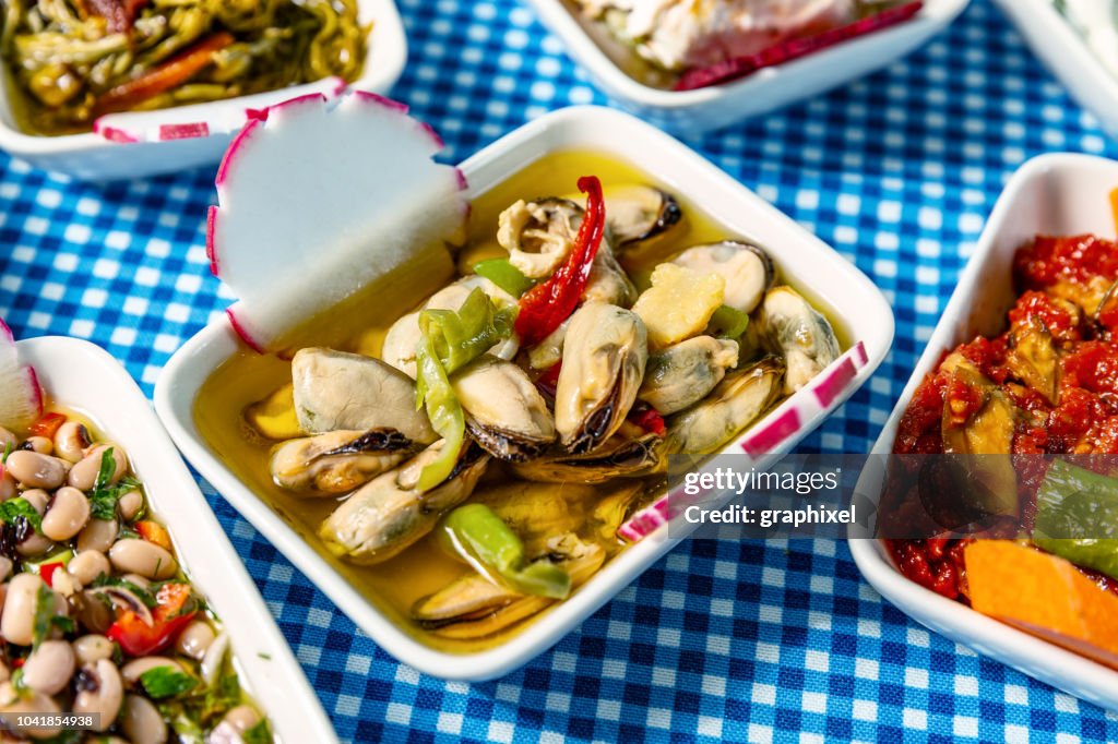 Close Up View Of Snacks For Raki Or Ouzo High-Res Stock Photo - Getty ...