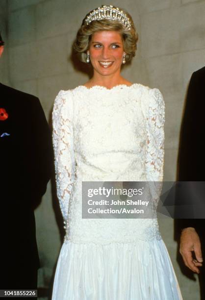 Prince Charles, Prince of Wales, and Diana, Princess of Wales, visit Washington DC, At a dinner in Washington DC hosted by the British Ambassador Sir...