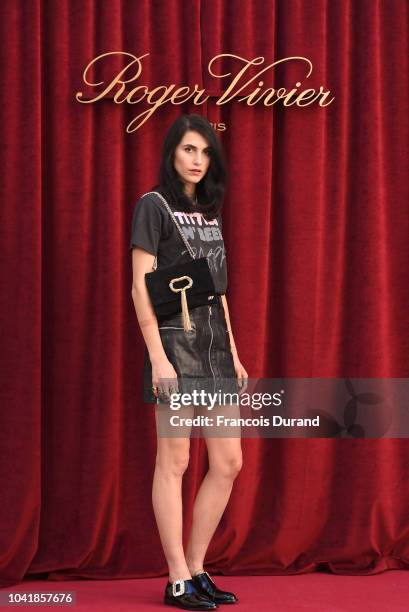 Langley Fox Hemingway attends the Roger Vivier Presentation Spring/Summer 2019 during Paris Fashion Week on September 27, 2018 in Paris, France.