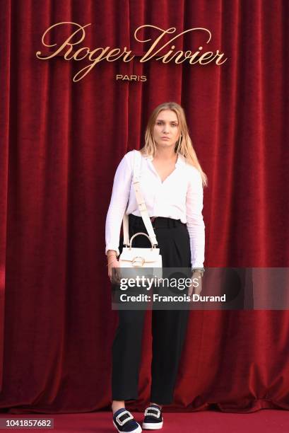 Laetita Clement attends the Roger Vivier Presentation Spring/Summer 2019 during Paris Fashion Week on September 27, 2018 in Paris, France.