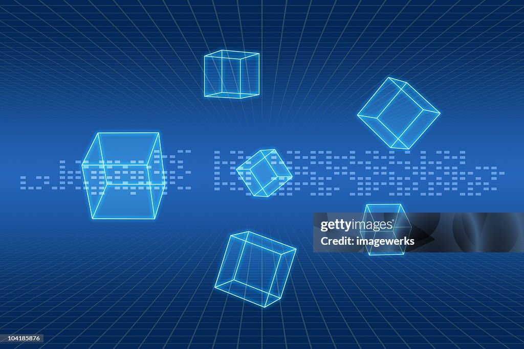 Geometrical Image Of Structural Design Against Blue High-Res Vector ...