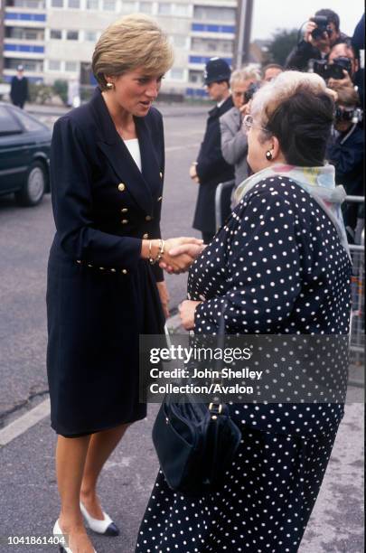 Diana, Princess of Wales, Newham, London, 18th September 1990.