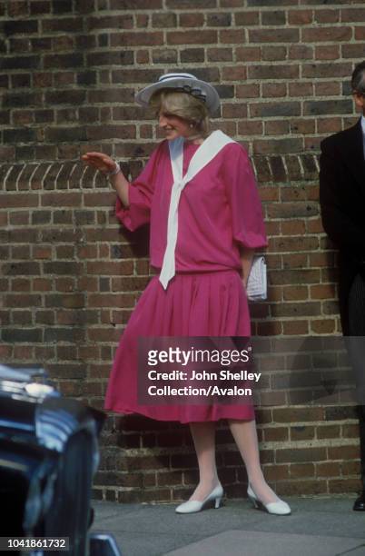 Diana, Princess of Wales, Wedding of Diana's former flatmate Carolyn Pride and William Bartholomew at Chelsea Old Church, 3rd September 1982.