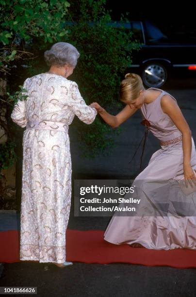 Queen Elizabeth II visits Norway, Mette Marit Tjessem Hoiby, Reception at the British Ambassador's Residence, 31st May 2001.