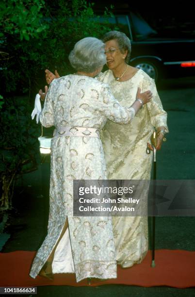 Queen Elizabeth II visits Norway, Princess Astrid of Norway, Reception at the British Ambassador's Residence, 31st May 2001.