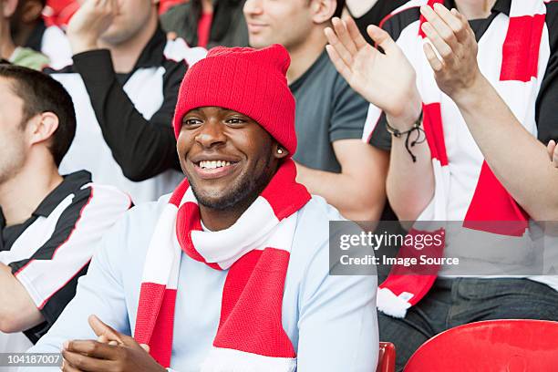 football fan watching match - football crowd stock pictures, royalty-free photos & images