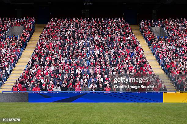 football crowd in stadium - stadium crowd stock pictures, royalty-free photos & images