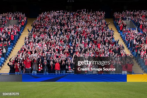Football crowd in stadium Football crowd in stadium