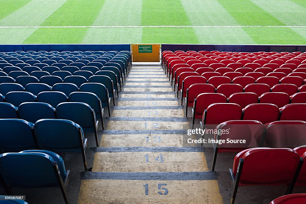 Empty football stadium