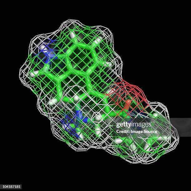 lsd molecule - acid warning stock illustrations