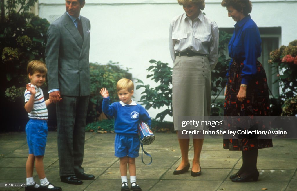Prince Harry meets headmistress Jane Myn..........