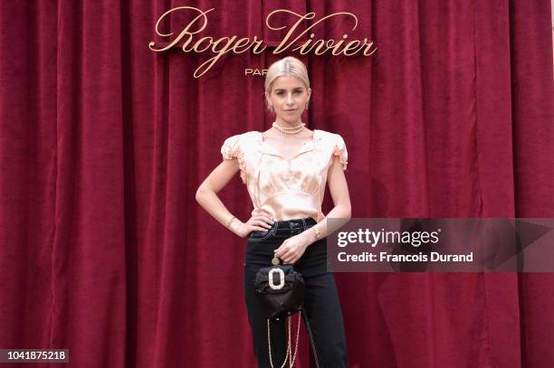 Caroline Daur attends the Roger Vivier Presentation Spring/Summer 2019 during Paris Fashion Week on September 27, 2018 in Paris, France.