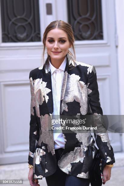 Olivia Palermo attends the Roger Vivier Presentation Spring/Summer 2019 during Paris Fashion Week on September 27, 2018 in Paris, France.