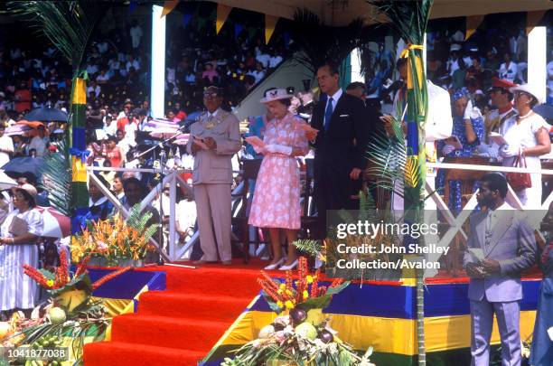 Queen Elizabeth II, St Vincent and the Grenadines, Sixth Anniversary of Independence from the UK, 27th October 1985.