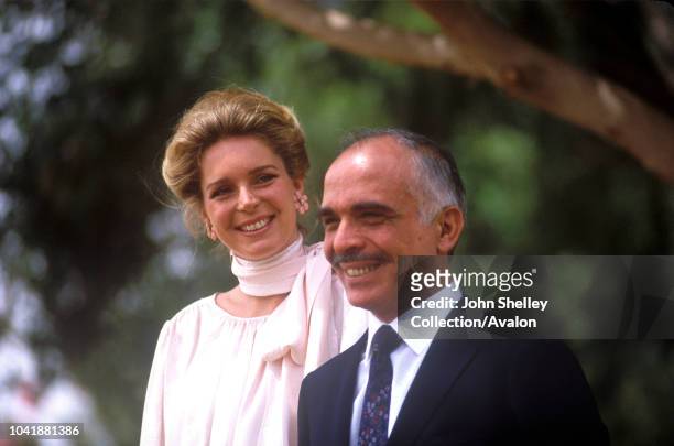 Queen Elizabeth II, State visit to Jordan, King Hussein of Jordan and Queen Noor of Jordan, 27th March 1984.