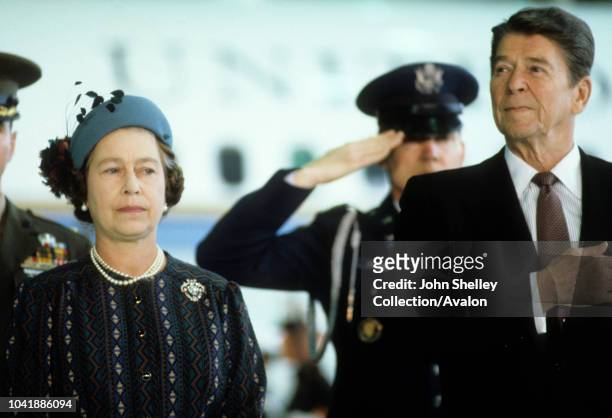 Queen Elizabeth II, Ronald Reagan, State Visit to the United States of America, Ronald Reagan, President of the USA, 26th February 1983.