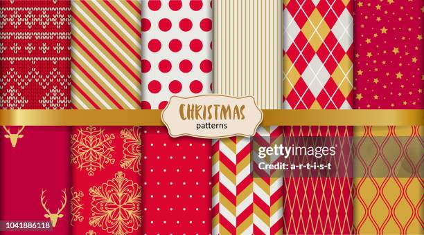 christmas patterns - christmas pattern stock illustrations