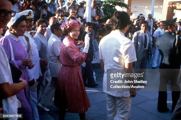 Queen Elizabeth II, Mexico, 17th February 1983.