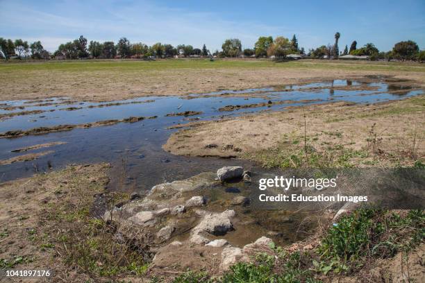 Rio Hondo Spreading Grounds, Water Replenishment District, Pico Rivera, Los Angeles County.