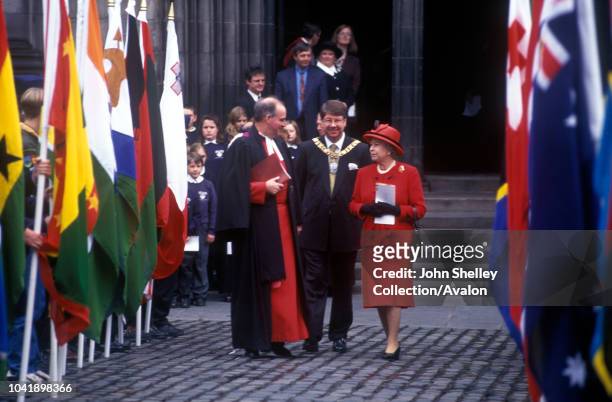 Queen Elizabeth II, Attending the Commonwealth Observance at Westminster Abbey, 9th March 1998.