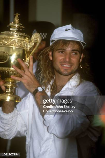 Andre Agassi, Wimbledon Men's Singles Champion, 4th July 1992.