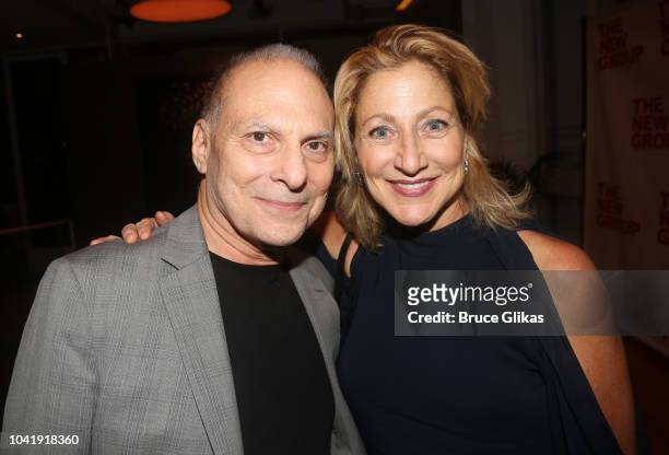 Pose at the opening night after party for The New Group Theater production of "The True"at Yotel's Green Fig Urban Eatery on September 20, 2018 in...
