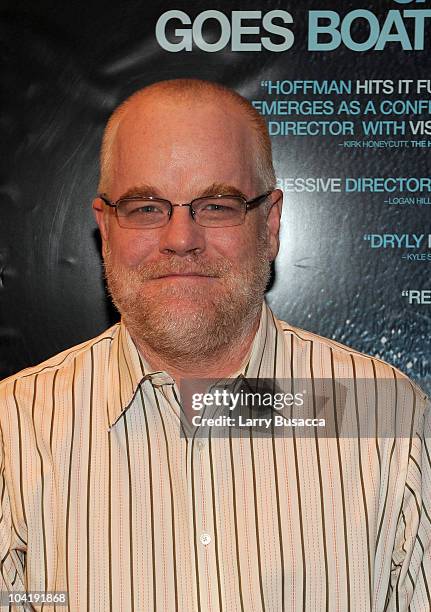 Philip Seymour Hoffman attends the premiere of Overture Films' "Jack Goes Boating" at Paris Theatre on September 16, 2010 in New York City.