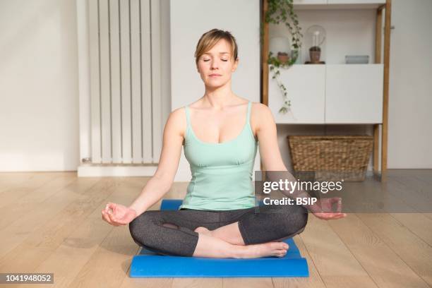 Woman meditating.