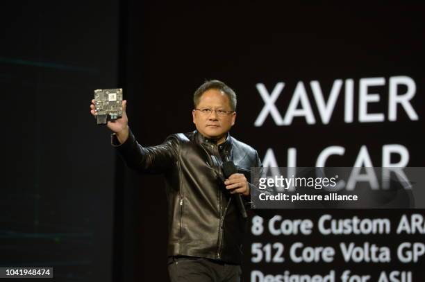 Nvidia CEO Jen-Hsun Huang at the CES Technology Expo in Las Vegas, USA, 04 January 2016. Nvidia announced a collaborative project with Audi to...