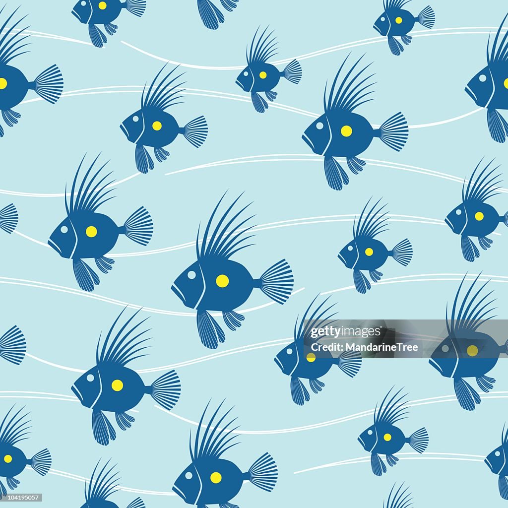 Seamless fish pattern