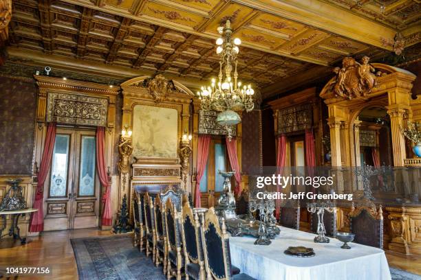 The interior of the dining room at the Castillo de Chapultepec Castle.