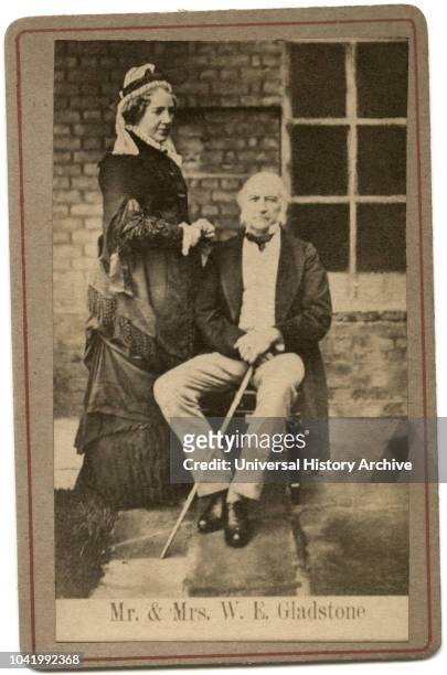 William Ewert Gladstone 1809-98, British Politician and Prime Minister, Portrait with his wife Catherine, 1881.