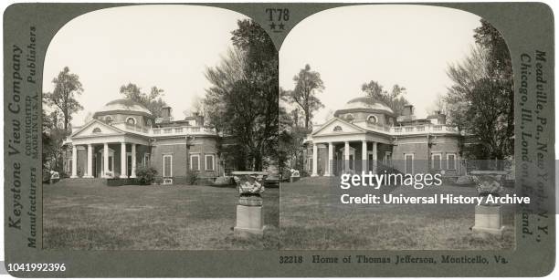 Home of Thomas Jefferson, Monticello, Virginia, USA, Stereo Card, Keystone View Company.
