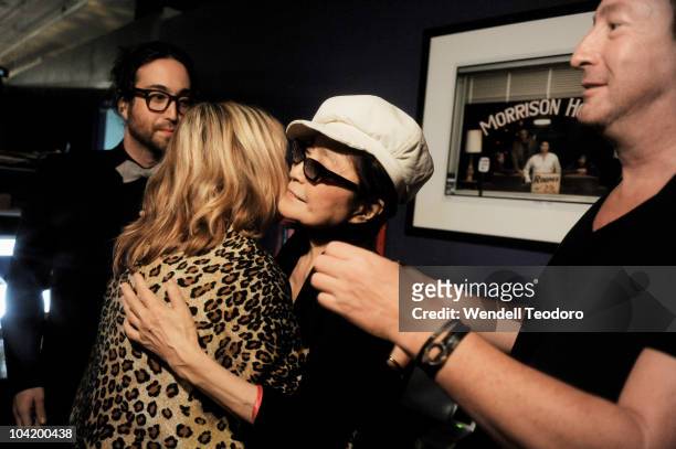 Sean Lennon and Cynthia Lennon and Yoko Ono and Julian Lennon attends the "Timeless" photography exhibition opening party>> at the Morrison Hotel...