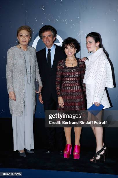 Farah Pahlavi, Jack Lang, his wife Monique Lang and their granddaughter Anna attend the Opening Season Paris Opera Ballet Gala as part of the Paris...